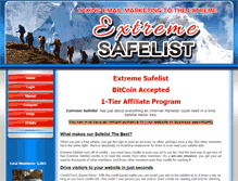 Tablet Screenshot of extremesafelist.com